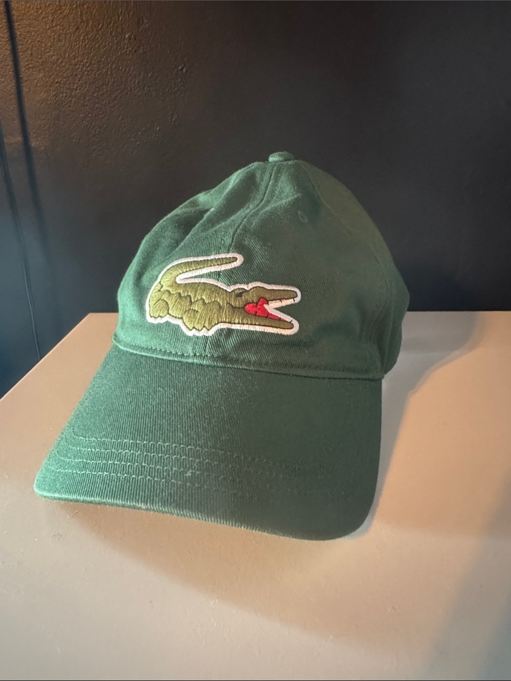 Lacoste Green Cotton Crocodile Logo Baseball Cap